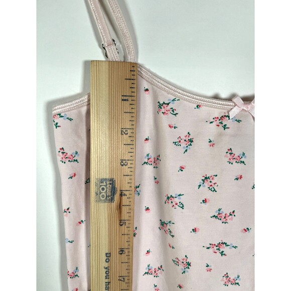 Frankies Bikinis Gwen Cotton Mini Slip Dress Floral Pink XS Bodycon - Picture 5 of 9